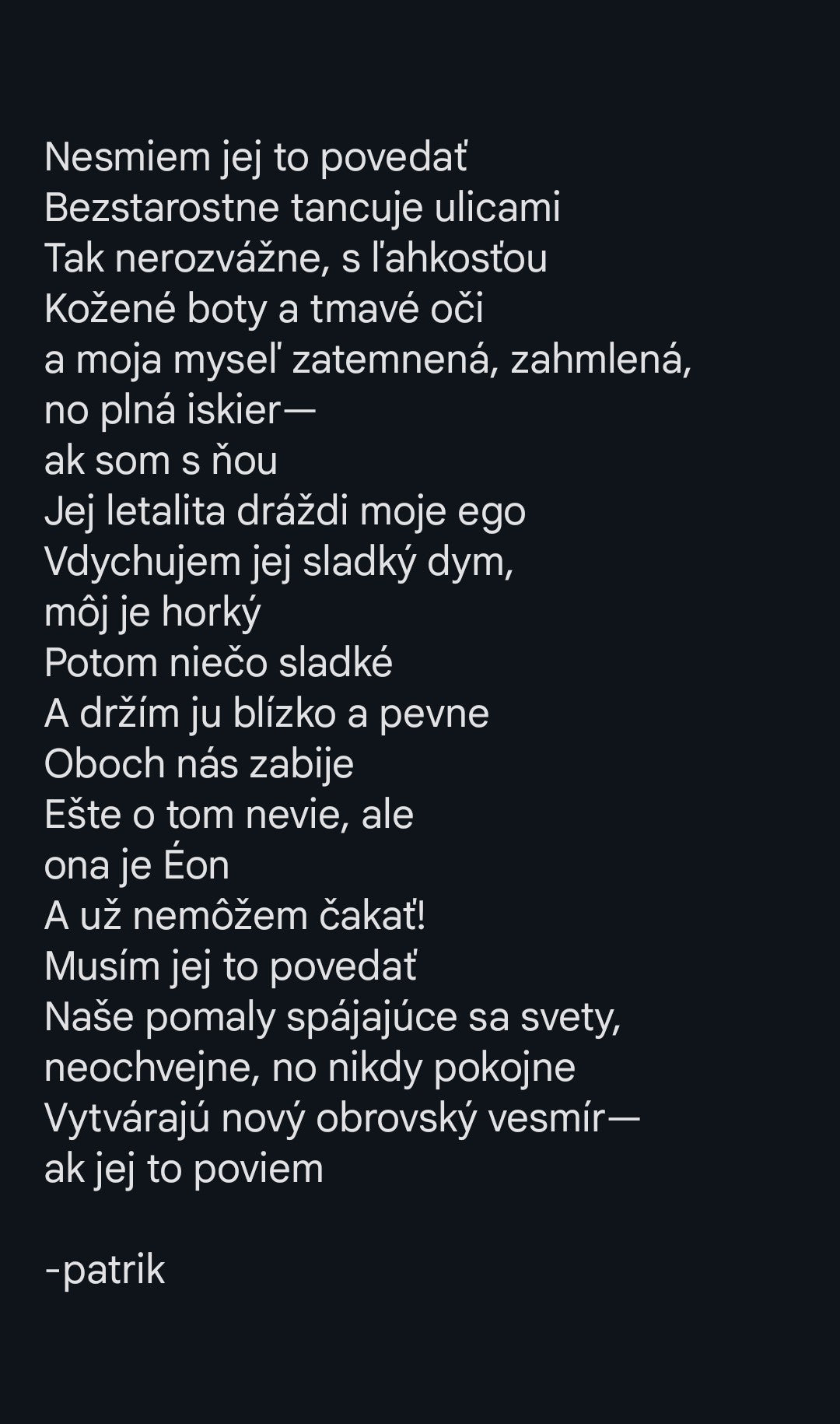 Nesmiem jej to povedať, 2025
