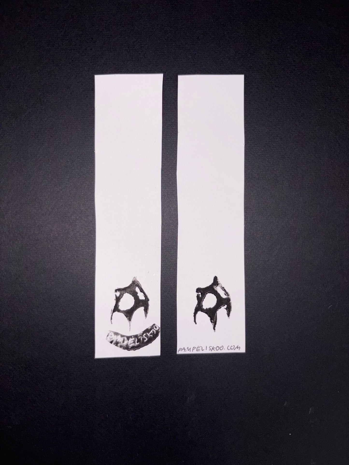 A lino-printed bookmark, 2026
