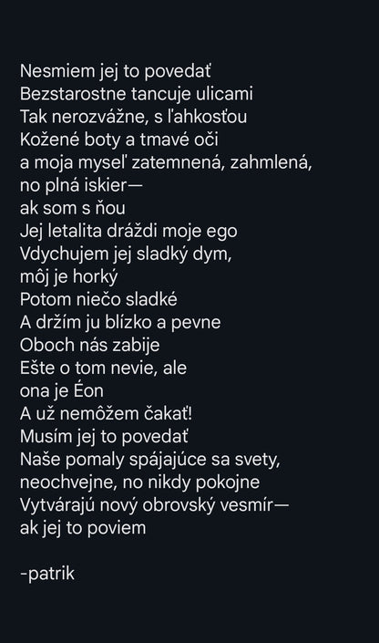 Nesmiem jej to povedať, 2025